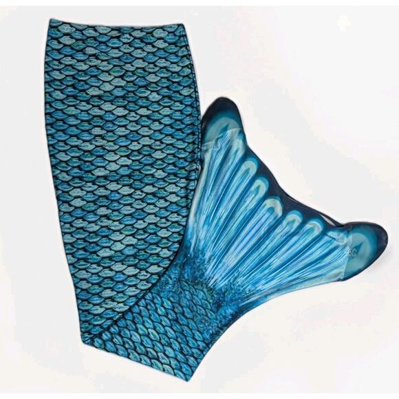 Fin Fun Other - Fin Fun Starter Mermaid Tail WITHOUT Monofin Mermaidens Kids Blue Girls Size 10